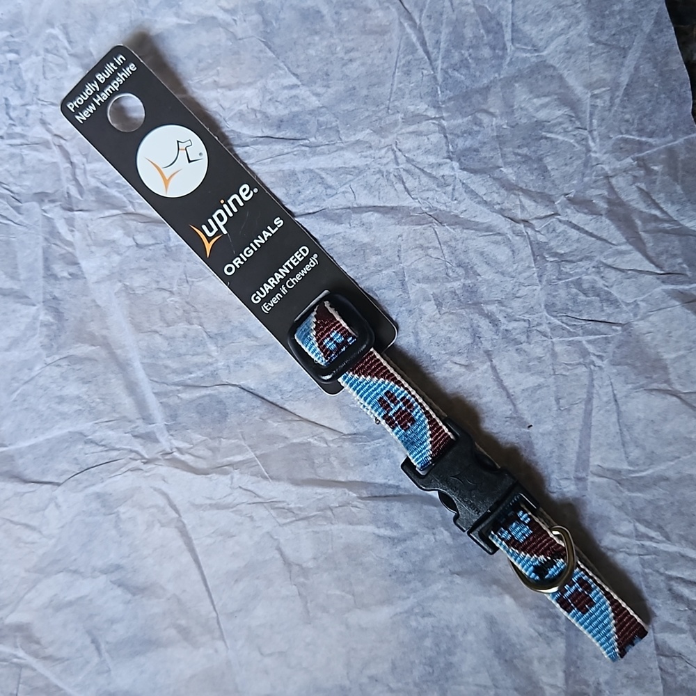 NWT Lupine Pet Dog Collar Muddy Paws ½inch